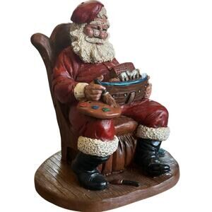 Vintage 90s Santa Claus Painting Noah’s Ark Boat Handpainted 1995 Figurine